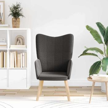 Entspannungsstuhl Dunkelgrau Curly Wollähnliches Gewebe