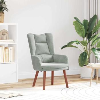 ARDEBO.de - Entspannten Stuhl Helles Graues Samt