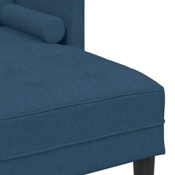 ARDEBO.de - 3-Sitzer L-förmiges Sofa Blau 160 cm Stoff