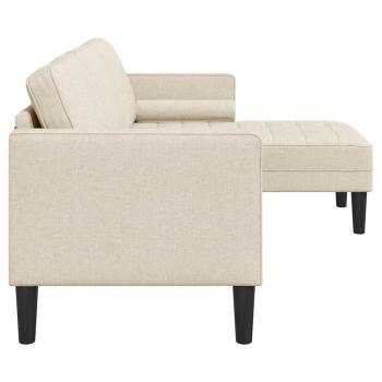 3-Sitzer L-förmiges Sofa Leinen 160 cm