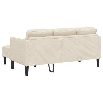3-Sitzer L-förmiges Sofa Leinen 160 cm