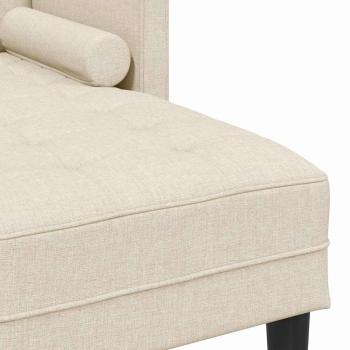3-Sitzer L-förmiges Sofa Leinen 160 cm