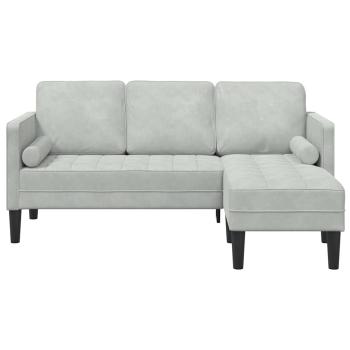 Helles Grau Polyester Mittel Platz für Viele Sofa Rechteckig