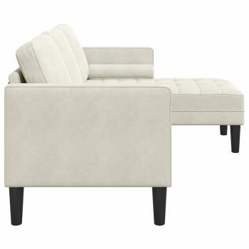 Sofas Creme Polyesterstoff mit Holzrahmen Standard Viele Plätze