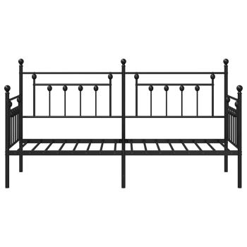 Tagesbett schwarz 75x190 cm aus Stahl
