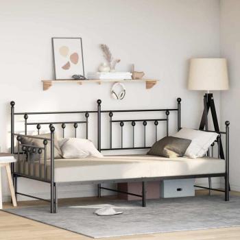 ARDEBO.de - Betten & Bettgestelle Schwarz Stahl 107 x 203 cm
