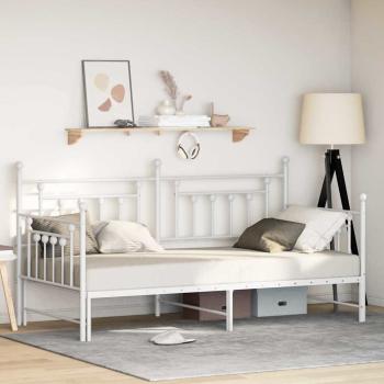ARDEBO.de - Betten & Bettgestelle Weiß Metall 107 x 203 cm Umwandelbar