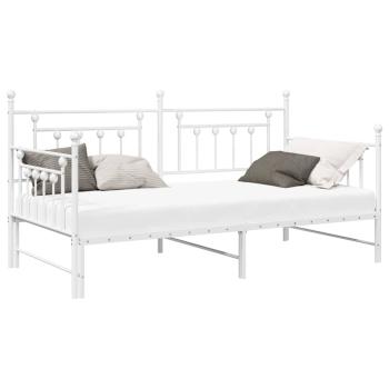 Betten & Bettgestelle Weiß Metall 107 x 203 cm Umwandelbar