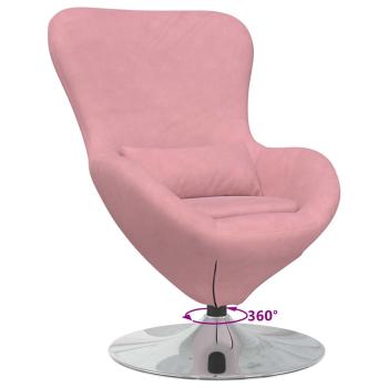 Ei-Sessel Pink Samt