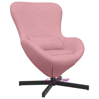 Ei-Stuhl Pink Samt