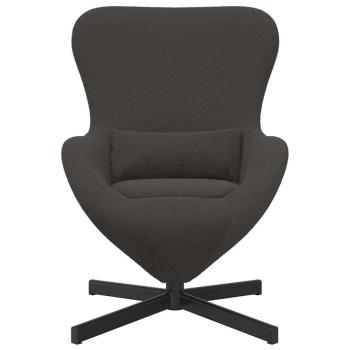 Ei-Stuhl Dunkelgraues Locken-ähnliches Gewebe