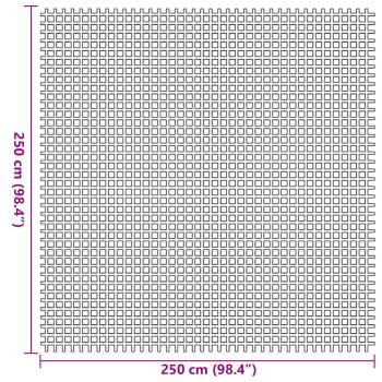 Zeltteppich Anthrazit 4x2 m Grün Polyethylen 2.5 x 2.5 Meter