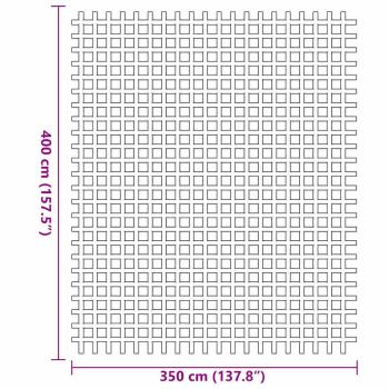 Zeltteppich Anthrazit 4x2 m Grün Polyethylen 4 x 3,5 m