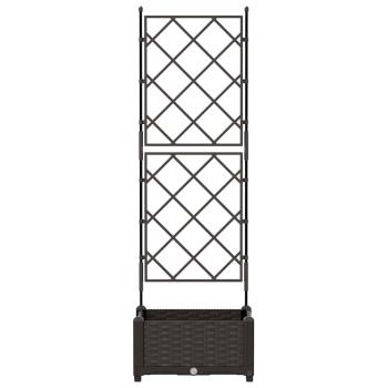 Gartenpflanzer mit Spalier Braun 40x40x125,5 cm