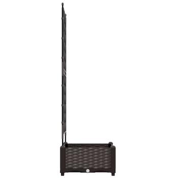 Gartenpflanzer mit Spalier Braun 40x40x125,5 cm