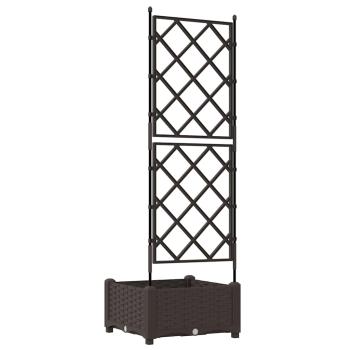 Gartenpflanzer mit Spalier Braun 40x40x125,5 cm