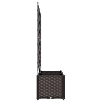 Gartenpflanzer mit Gitter 2 Stück Braun 80x40x143 cm