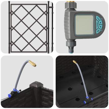 Gartenpflanzen mit Bewässerungssystem Braun