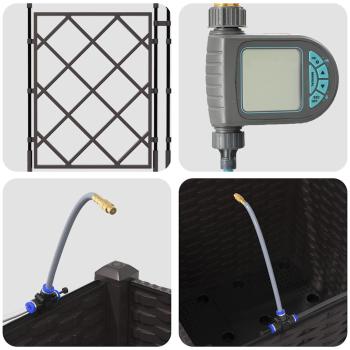 Gartenpflanzgefäße mit Bewässerungssystem Braun