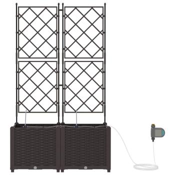 Gartenpflanzen mit Bewässerungssystem 2 Stück Braun