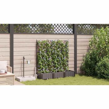 Gartenpflanzgefäße mit Bewässerungssystem 3 Stück Braun