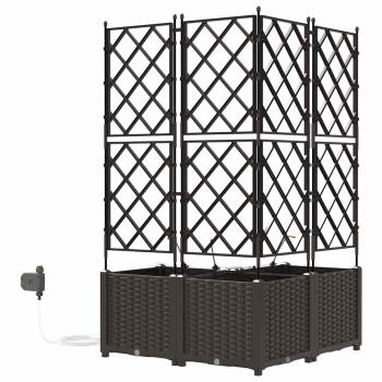 Gartenpflanzkästen mit Bewässerungssystem 3 Stück Braun