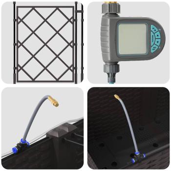 Gartenpflanzgefäße mit Bewässerungssystem 5 Stück Braun