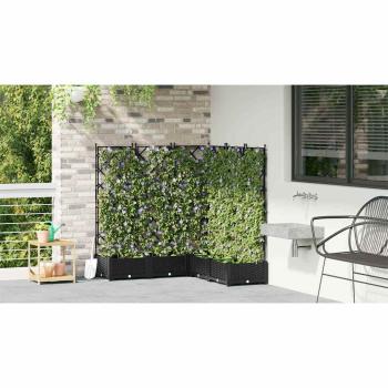 Gartenblumenkasten mit Gitter 5 Stück Schwarz 120x120x125,5 cm