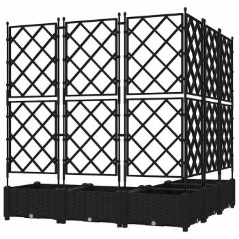 Gartenblumenkasten mit Gitter 5 Stück Schwarz 120x120x125,5 cm