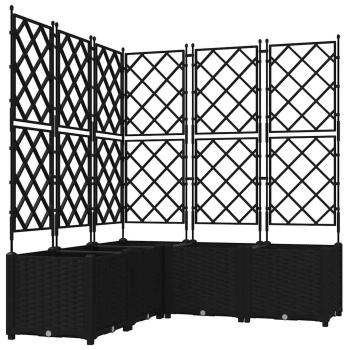 Garten Pflanzer mit Trellis 5 Stück Schwarz 120x120x143 cm