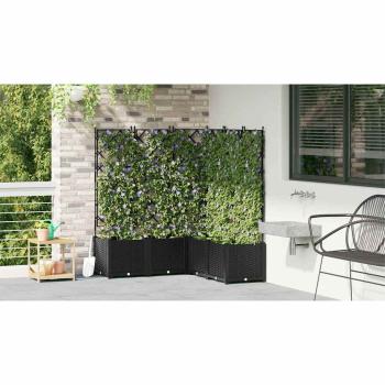 Garten Pflanzer mit Trellis 5 Stück Schwarz 120x120x143 cm