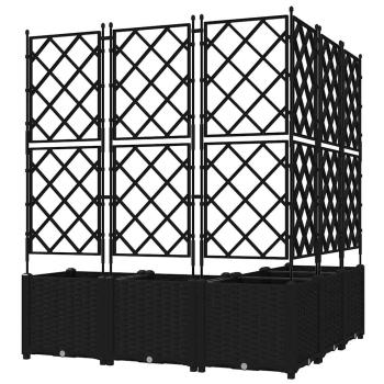Garten Pflanzer mit Trellis 5 Stück Schwarz 120x120x143 cm