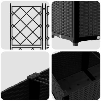 Garten Pflanzer mit Trellis 5 Stück Schwarz 120x120x143 cm