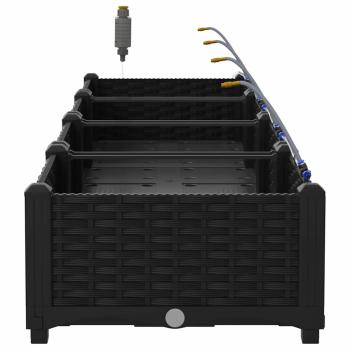 Gartenpflanzen mit Bewässerungssystem 4 Stück Schwarz