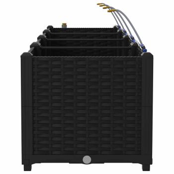 Pflanzgefäße mit Bewässerungssystem 3 Stück Schwarz