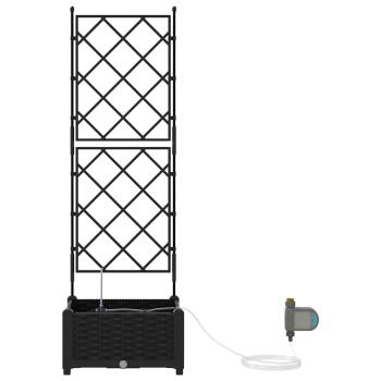 Gartenpflanzer mit Bewässerungssystem Schwarz