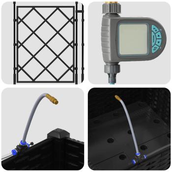 Gartenpflanzer mit Bewässerungssystem Schwarz