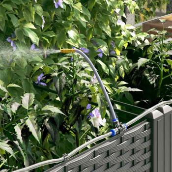 Gartenpflanzen mit Bewässerungssystem 2 Stück Schwarz