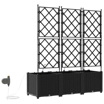 Gartenpflanzen mit Bewässerungssystem 3 Stk Schwarz