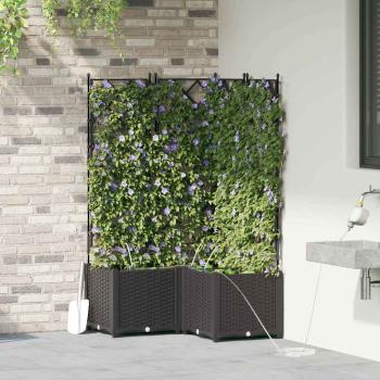 ARDEBO.de - Gartenpflanzkästen mit Bewässerungssystem 3 Stück Schwarz