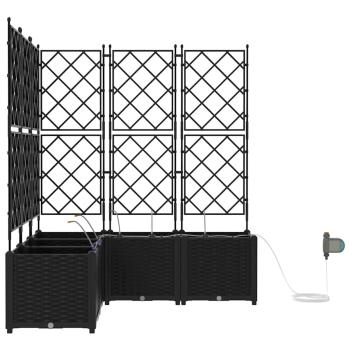 Gartenpflanzer mit Bewässerungssystem 5 Stück Schwarz