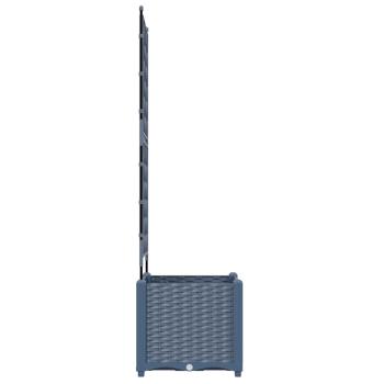 Gartenpflanzer mit Spalier Grau 40x40x143 cm