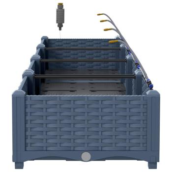 Gartenpflanzer mit Bewässerungssystem 4 Stk Grau