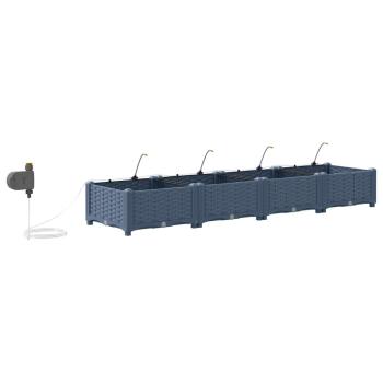 Gartenpflanzer mit Bewässerungssystem 4 Stk Grau