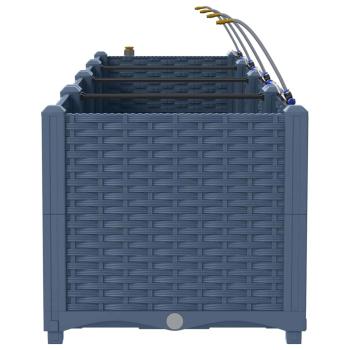 Gartenpflanzgefäße mit Bewässerungssystem 3 Stück Grau