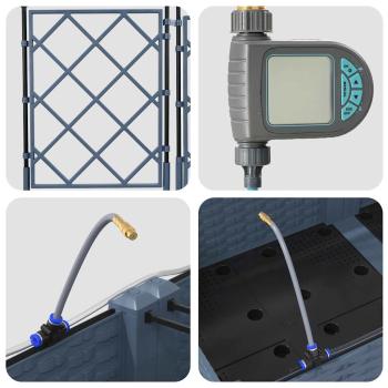 Gartenpflanzer mit Wassersystem 2 Stück Grau