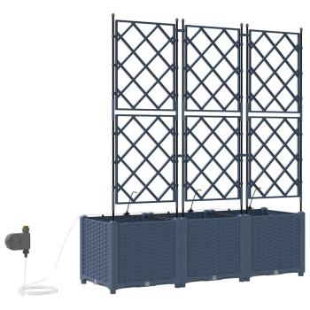 Gartenpflanzen mit Bewässerungssystem 3 Stück Grau