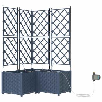 Gartenpflanzer mit Bewässerungssystem 3 Stück Grau