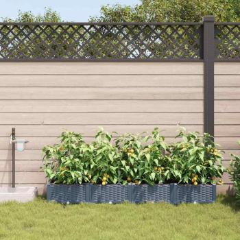 Gartenpflanzen mit Bewässerungssystem 4 Stück Hellgrau