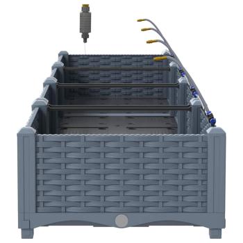 Gartenpflanzen mit Bewässerungssystem 4 Stück Hellgrau